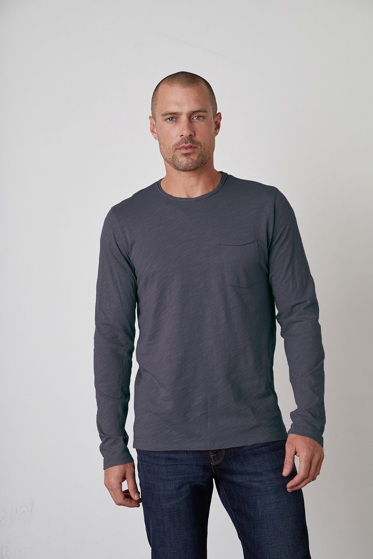 SIMEON RAW EDGE COTTON SLUB TEE - Velvet Staging 2.0