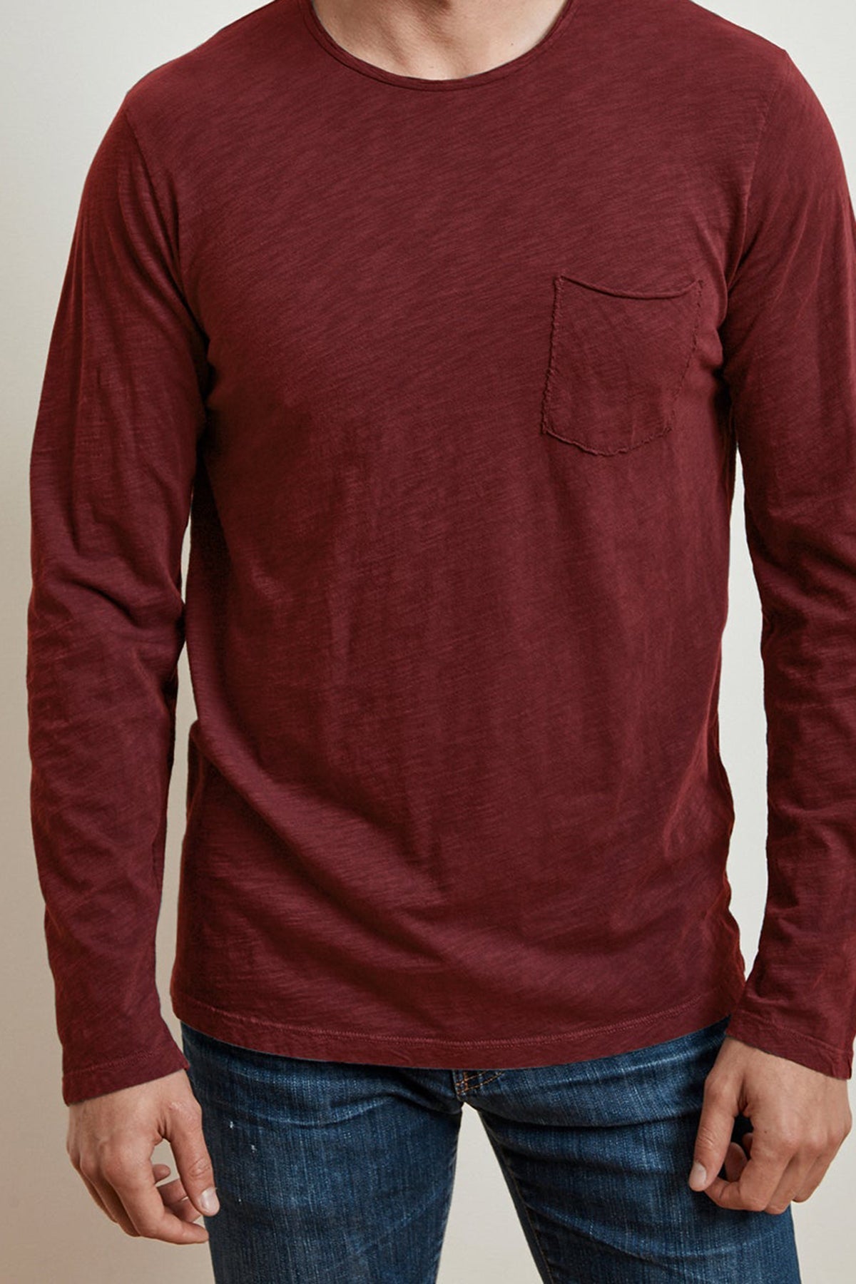 SIMEON RAW EDGE COTTON SLUB TEE - Velvet Staging 2.0
