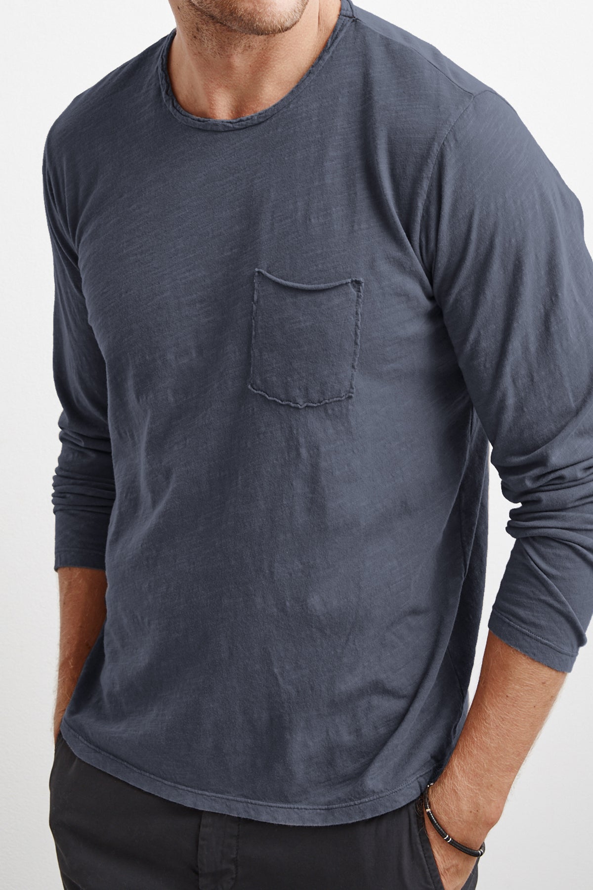 SIMEON RAW EDGE COTTON SLUB TEE - Velvet Staging 2.0