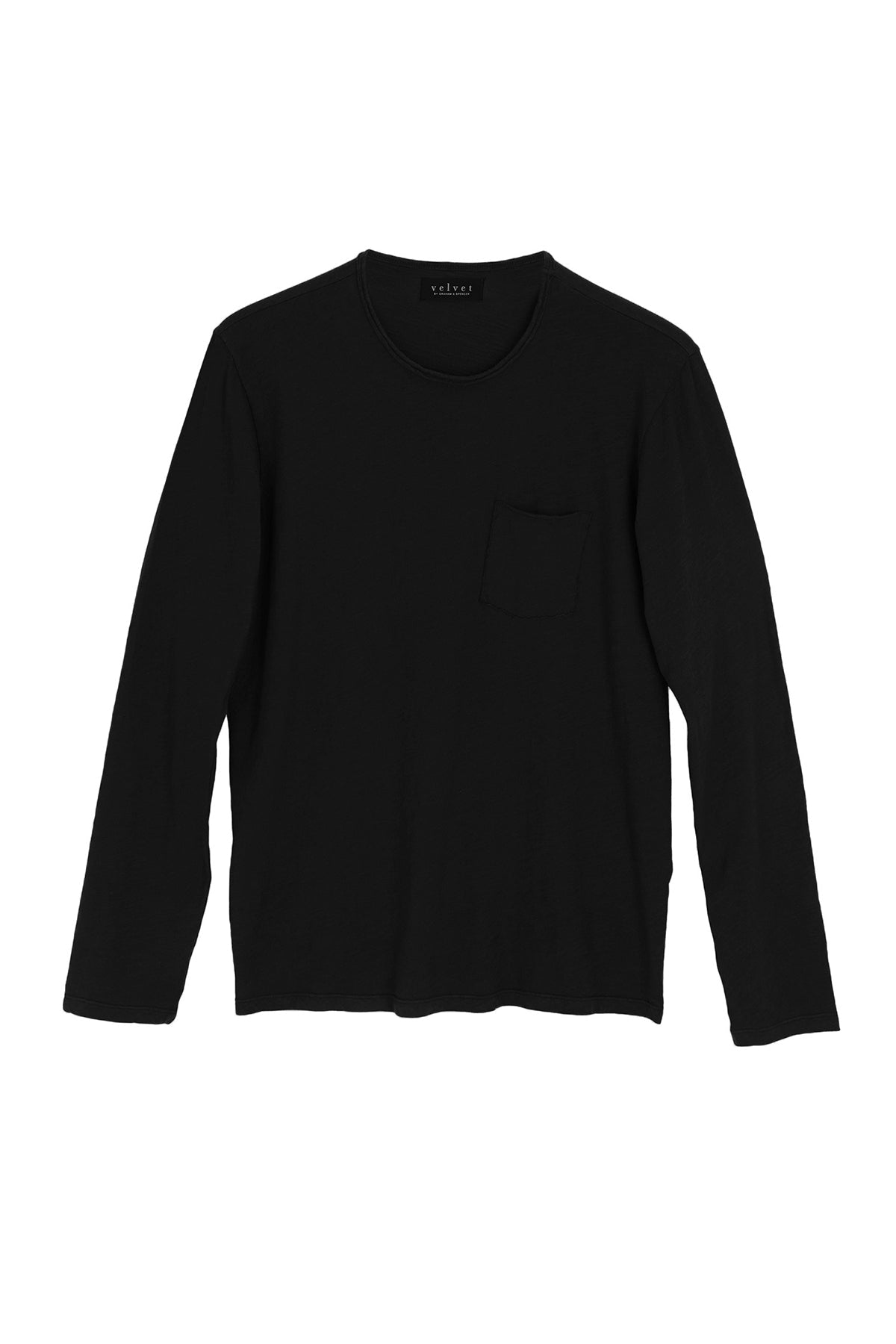 SIMEON RAW EDGE COTTON SLUB TEE Velvet by Graham & Spencer