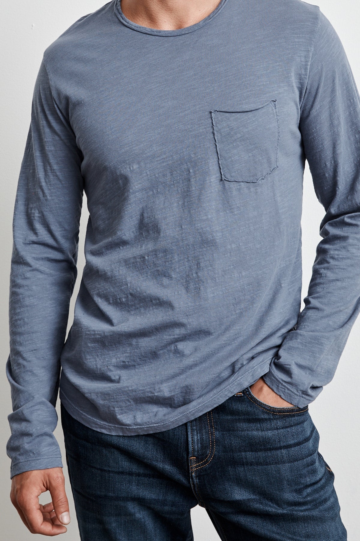 SIMEON RAW EDGE COTTON SLUB TEE - Velvet Staging 2.0-26916349018308