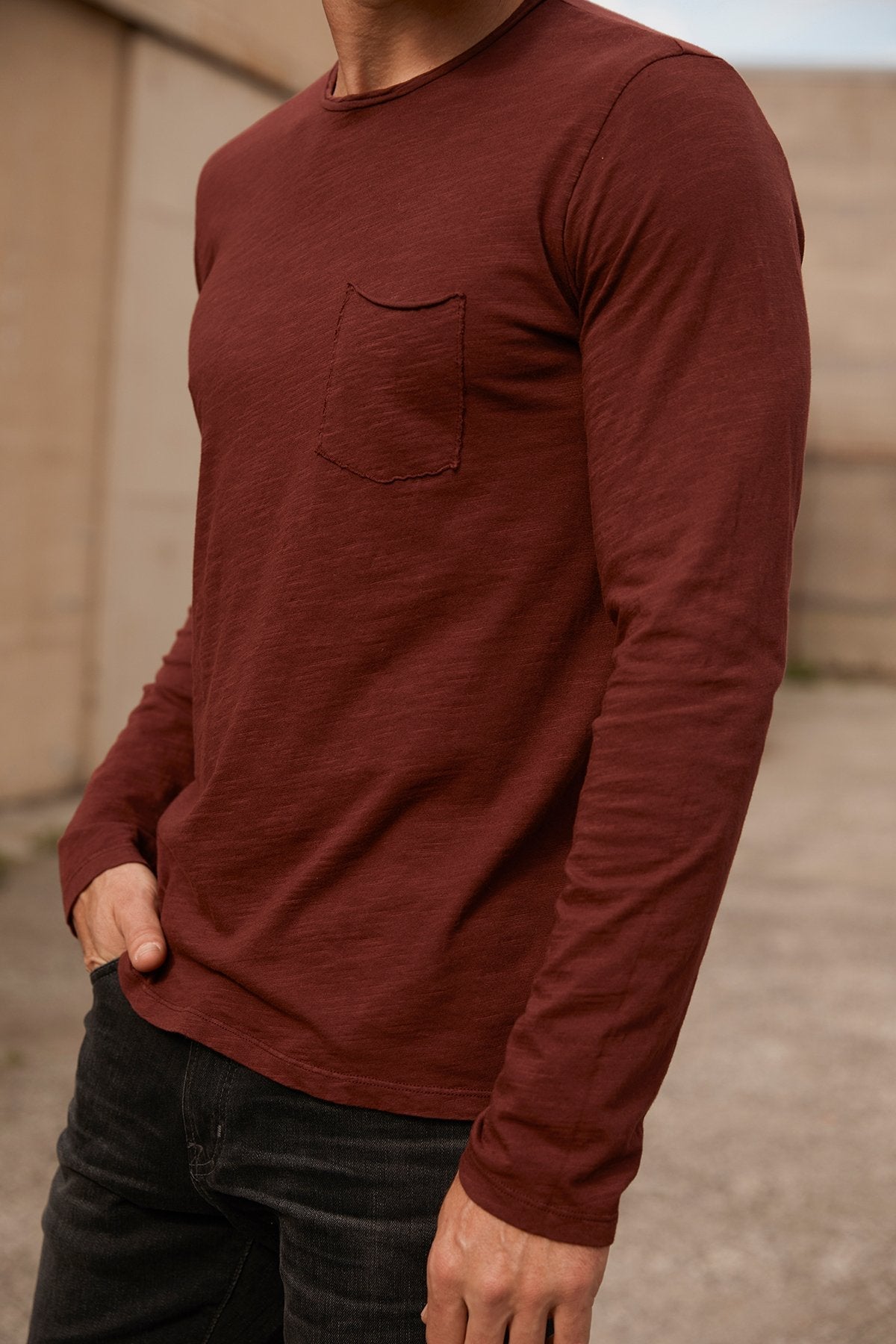 SIMEON RAW EDGE COTTON SLUB TEE - Velvet Staging 2.0-26916349247684