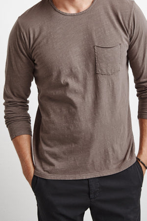 SIMEON RAW EDGE COTTON SLUB TEE - Velvet Staging 2.0