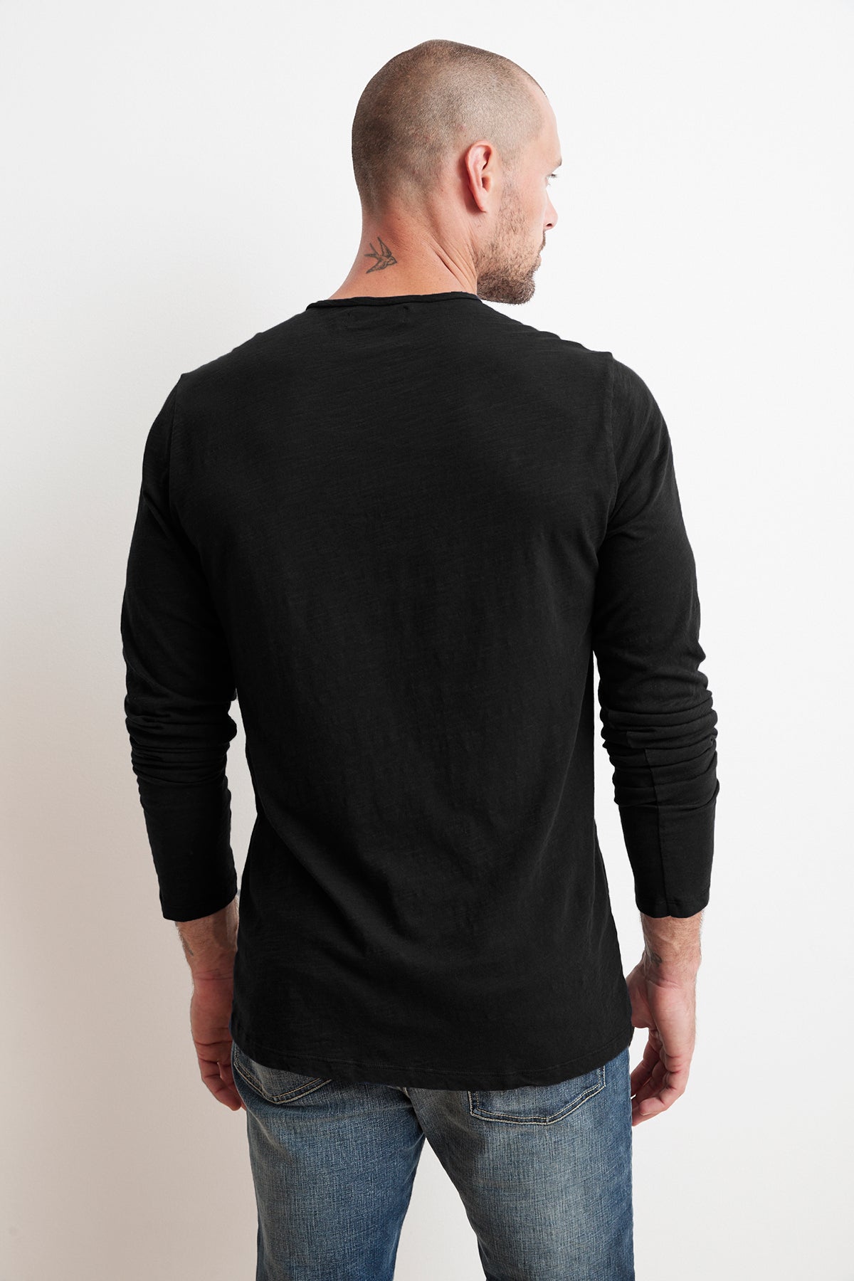 SIMEON RAW EDGE COTTON SLUB TEE Velvet by Graham & Spencer-26916346855620
