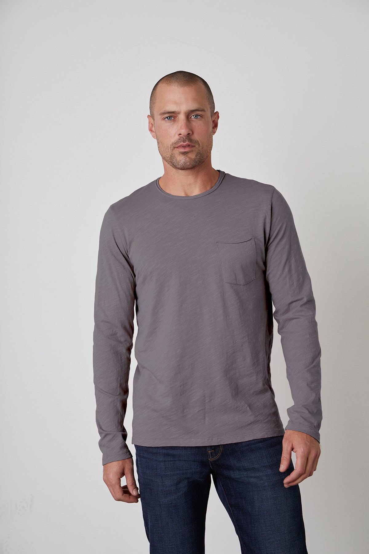 SIMEON RAW EDGE COTTON SLUB TEE - Velvet Staging 2.0