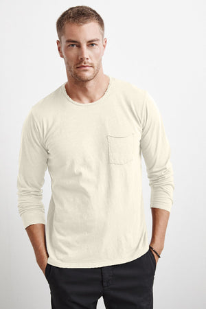 SIMEON RAW EDGE COTTON SLUB TEE - Velvet Staging 2.0