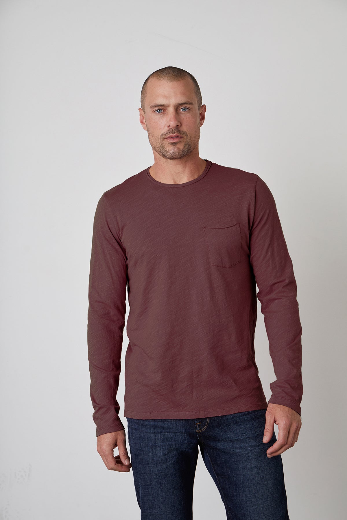 SIMEON RAW EDGE COTTON SLUB TEE - Velvet Staging 2.0