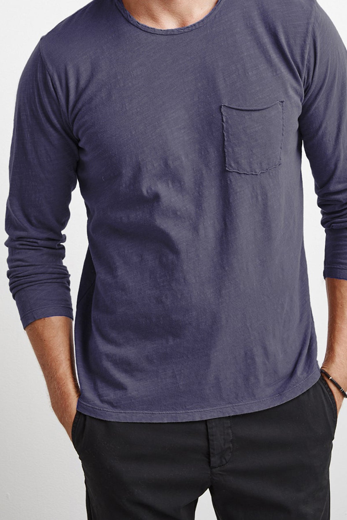 SIMEON RAW EDGE COTTON SLUB TEE - Velvet Staging 2.0