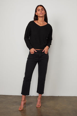 SLOE CROPPED SWEATER - Velvet Staging 2.0
