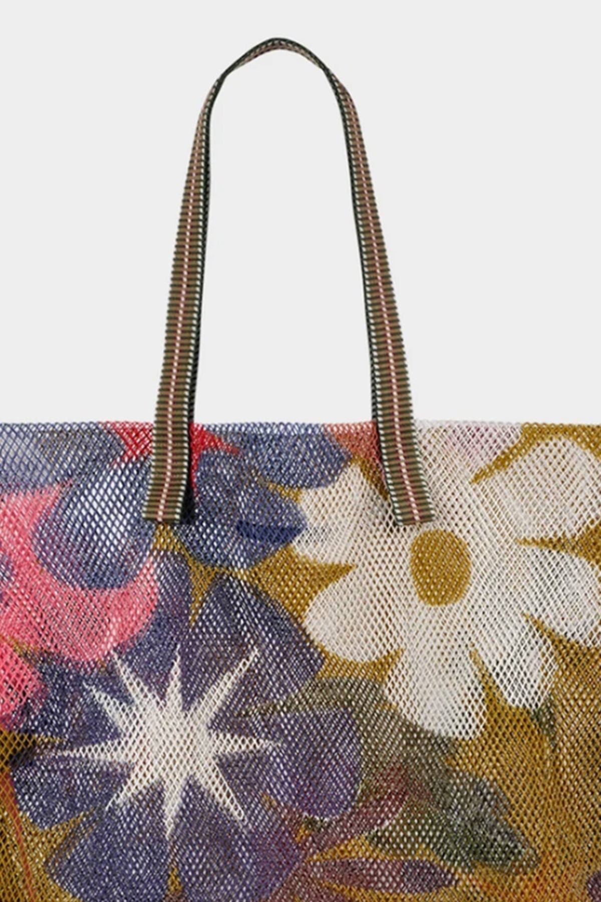 SMALL FLORAL PRINT MESH TOTE BY EPICE - Velvet Staging 2.0-26916347871428