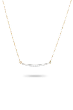 SMALL PAVÉ CURVE NECKLACE by ADINA REYTER Velvet by Graham & Spencer