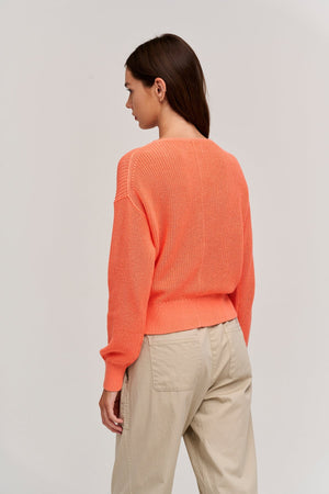 SOLANGE TEXTURED COTTON CARDIGAN - Velvet Staging 2.0
