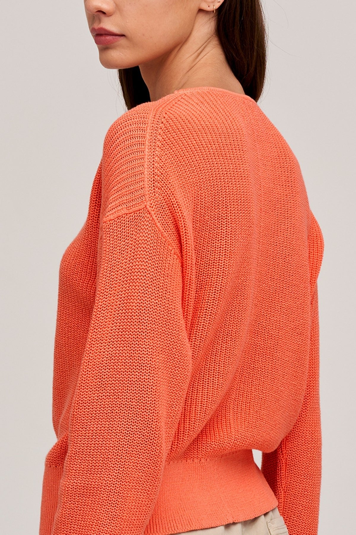 SOLANGE TEXTURED COTTON CARDIGAN - Velvet Staging 2.0-26916352196804