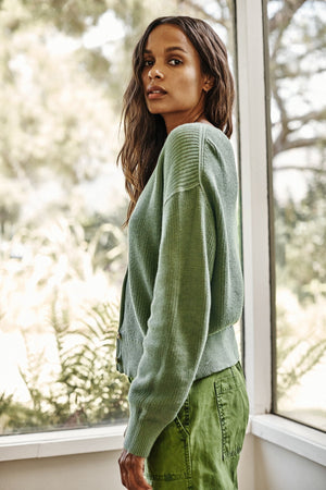 SOLANGE TEXTURED COTTON CARDIGAN - Velvet Staging 2.0