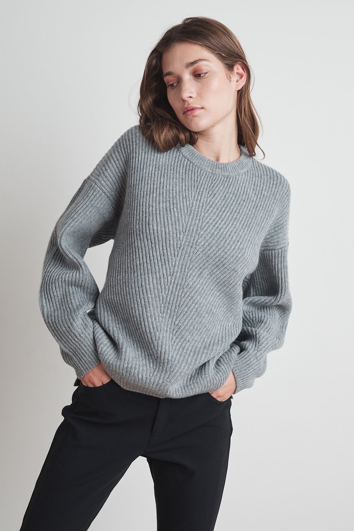 SOPHIE WOOL CASHMERE TEXTURED SWEATER - Velvet Staging 2.0