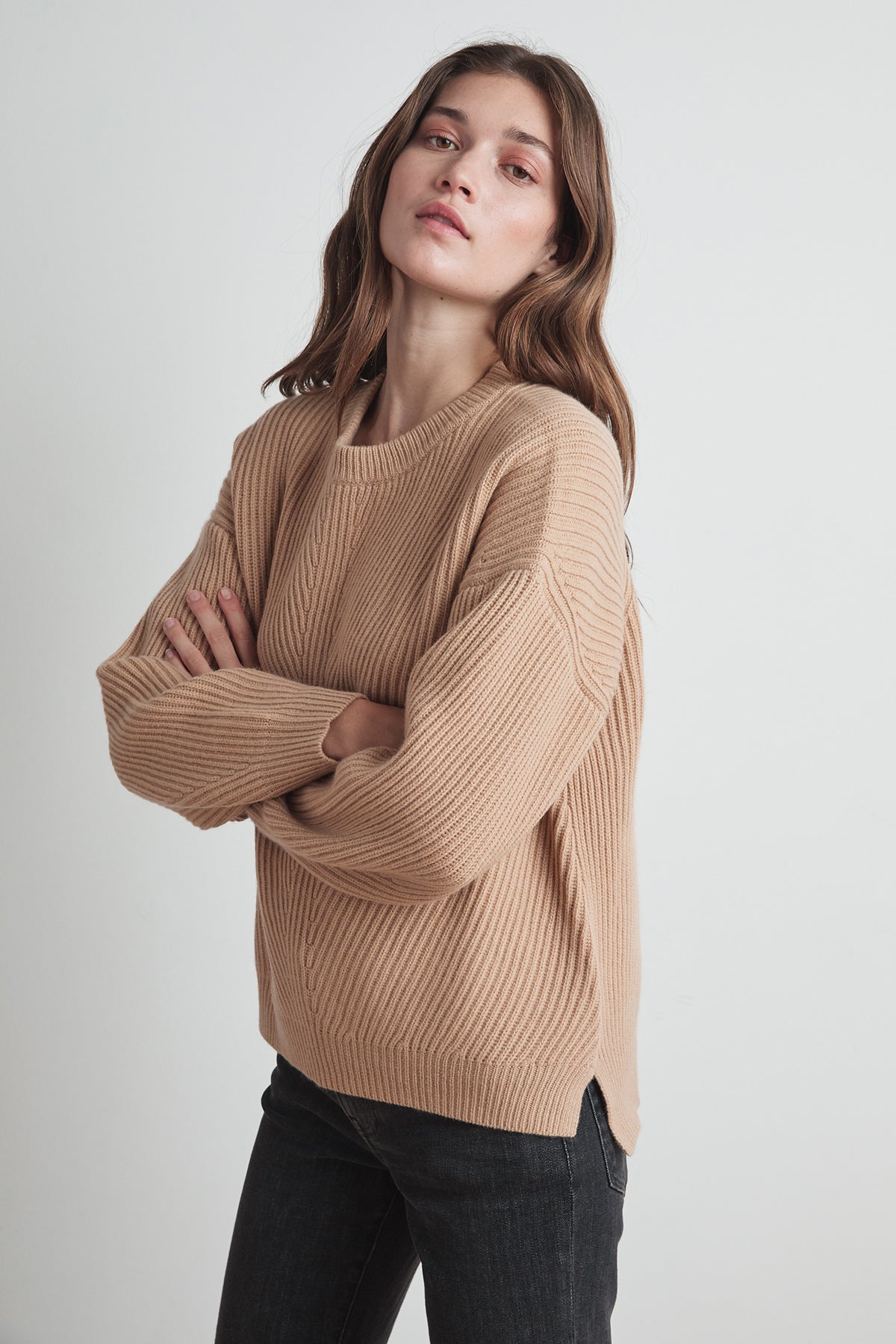 SOPHIE WOOL CASHMERE TEXTURED SWEATER - Velvet Staging 2.0