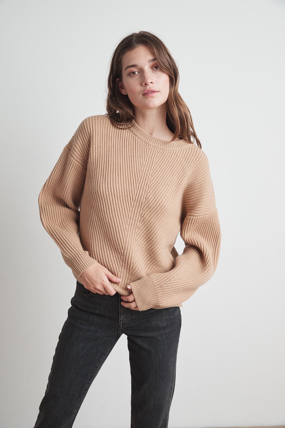 SOPHIE WOOL CASHMERE TEXTURED SWEATER - Velvet Staging 2.0