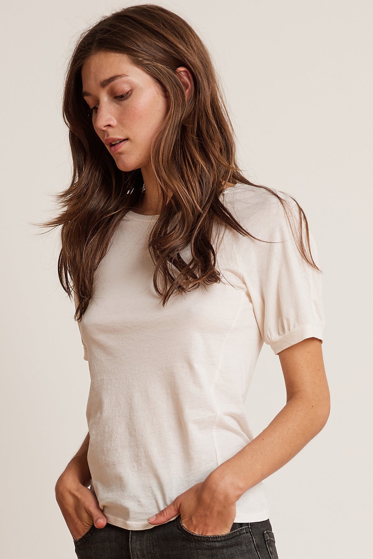 STACY GAUZY WHISPER RAGLAN PUFF SLEEVE TEE - Velvet Staging 2.0-26916359930052