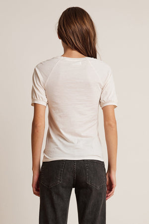 STACY GAUZY WHISPER RAGLAN PUFF SLEEVE TEE - Velvet Staging 2.0