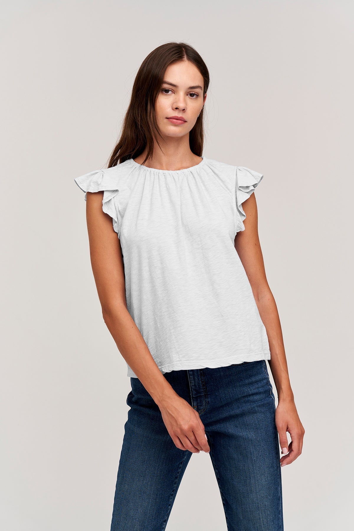 STACY RUFFLE SLEEVE TANK - Velvet Staging 2.0-26916363305156