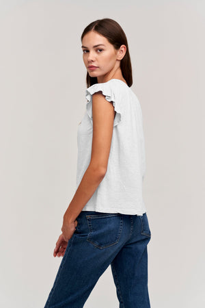 STACY RUFFLE SLEEVE TANK - Velvet Staging 2.0