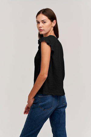 STACY RUFFLE SLEEVE TANK - Velvet Staging 2.0