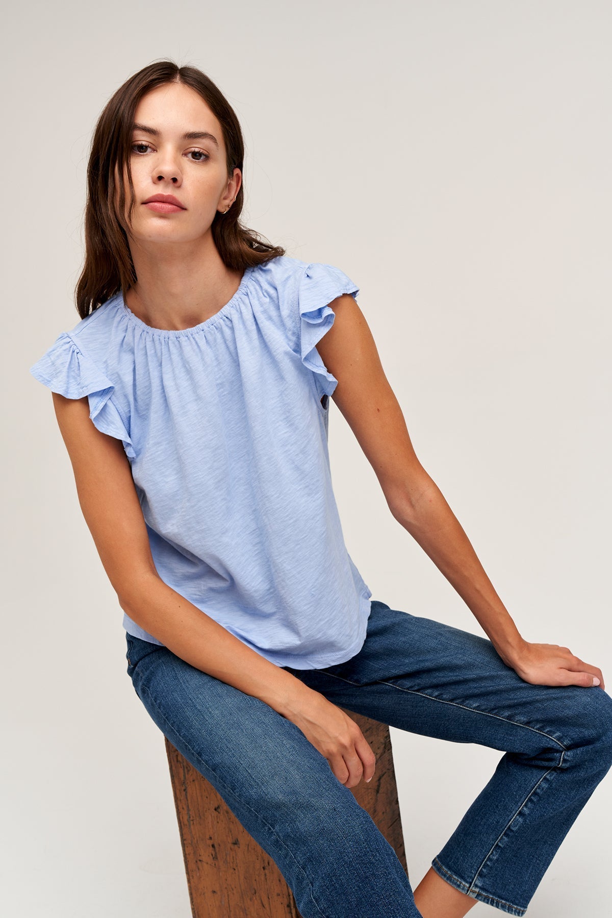 STACY RUFFLE SLEEVE TANK - Velvet Staging 2.0-26916363239620