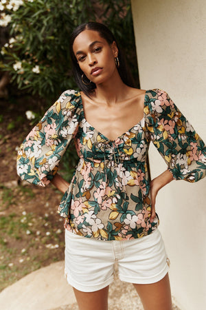 STASS PRINTED TOP - Velvet Staging 2.0