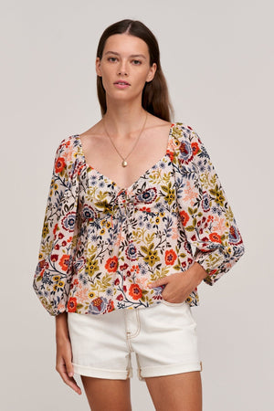 STASS PRINTED TOP - Velvet Staging 2.0