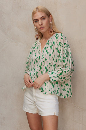 STELLA IKAT PRINT BOHO TOP - Velvet Staging 2.0