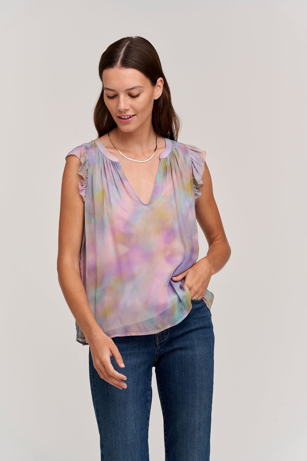 STEPHANIE PRINTED BLOUSE - Velvet Staging 2.0-26916360880324
