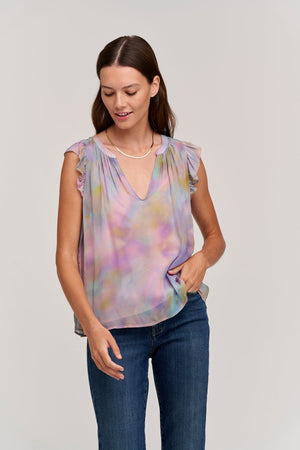 STEPHANIE PRINTED BLOUSE - Velvet Staging 2.0