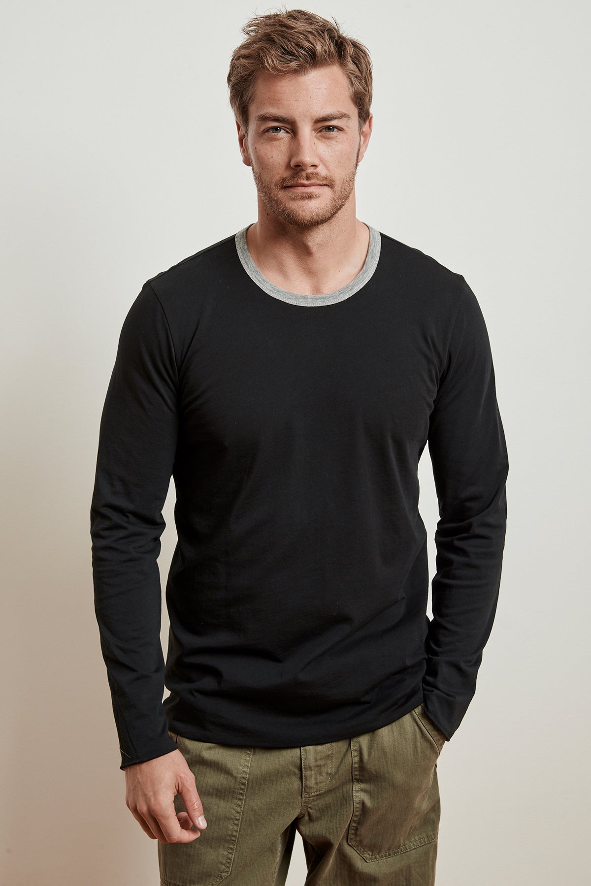 STEPHEN REVERSIBLE COTTON LONG SLEEVE TEE - Velvet Staging 2.0