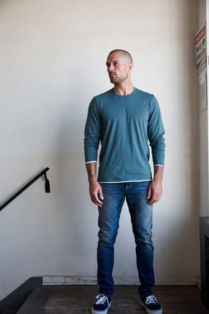 STEPHEN REVERSIBLE COTTON LONG SLEEVE TEE - Velvet Staging 2.0
