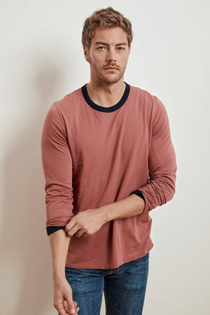 STEPHEN REVERSIBLE COTTON LONG SLEEVE TEE - Velvet Staging 2.0