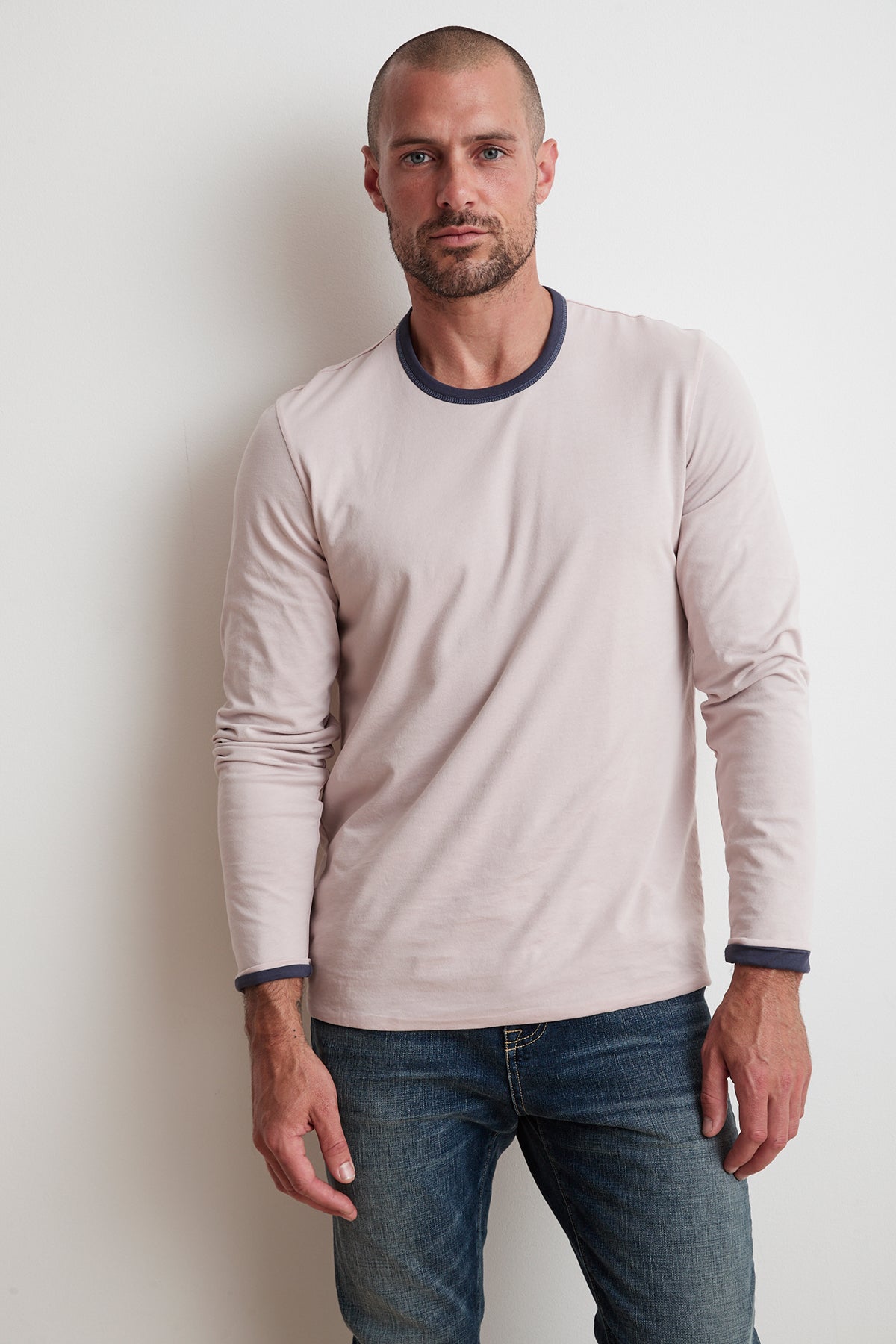 STEPHEN REVERSIBLE COTTON LONG SLEEVE TEE - Velvet Staging 2.0-26916362485956