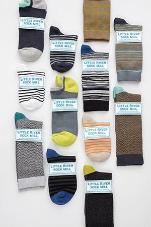 STRIPED BOOTIE SOCK BY LITTLE RIVER SOCK MILL - Velvet Staging 2.0