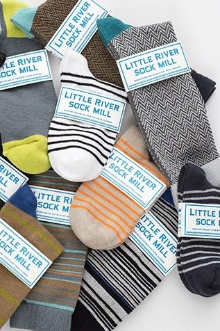 STRIPED BOOTIE SOCK BY LITTLE RIVER SOCK MILL - Velvet Staging 2.0