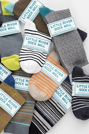 STRIPED BOOTIE SOCK BY LITTLE RIVER SOCK MILL - Velvet Staging 2.0