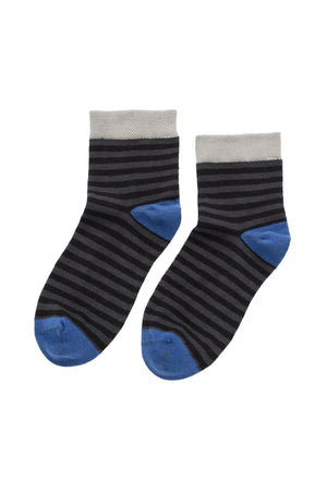 STRIPED SHORT CREW SOCK BY LITTLE RIVER SOCK MILL - Velvet Staging 2.0