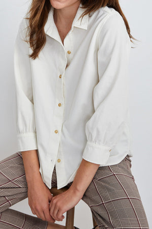 SUKI CORDUROY BUTTON-UP SHIRT - Velvet Staging 2.0