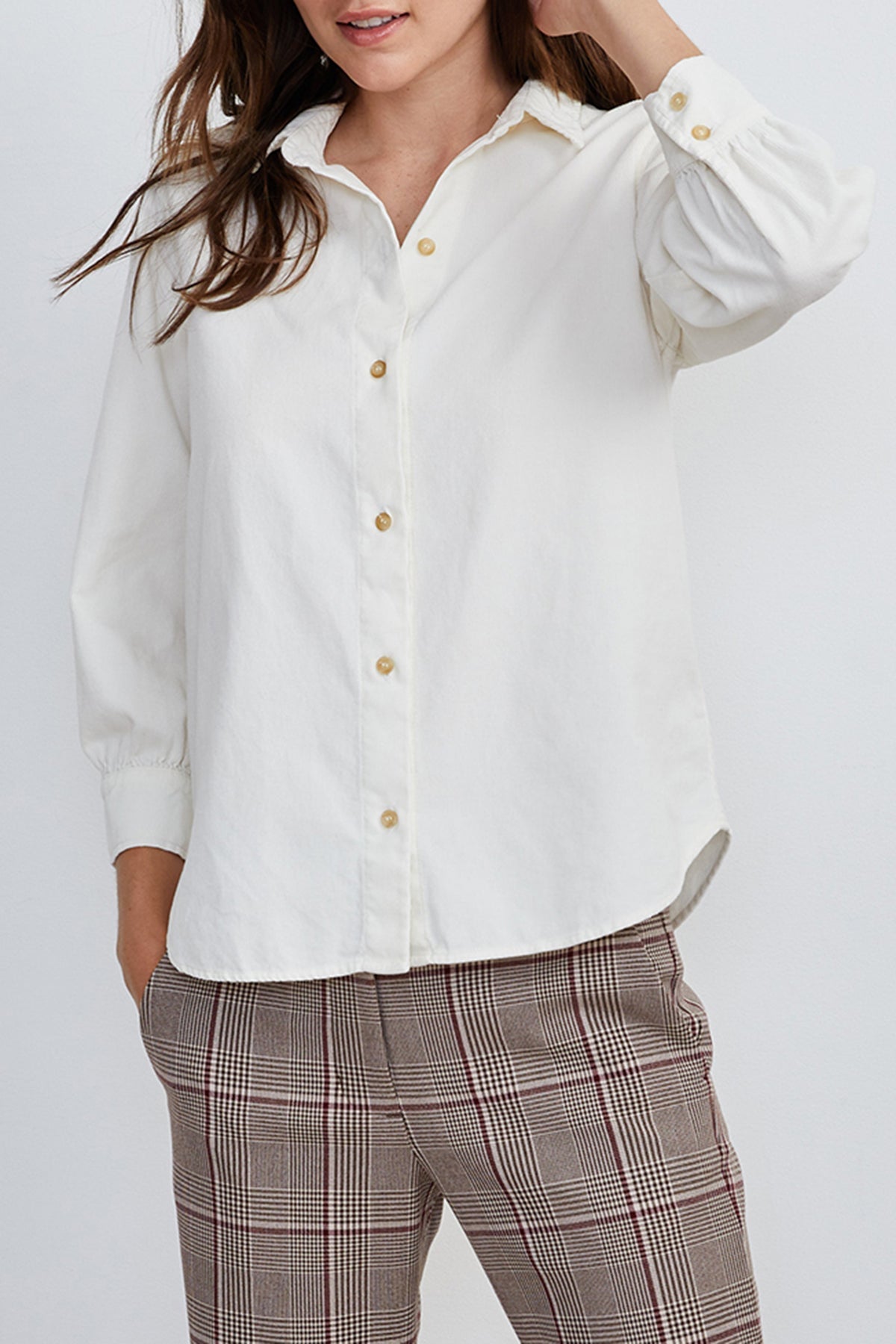 SUKI CORDUROY BUTTON-UP SHIRT - Velvet Staging 2.0-26916364026052
