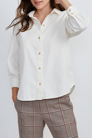 SUKI CORDUROY BUTTON-UP SHIRT - Velvet Staging 2.0