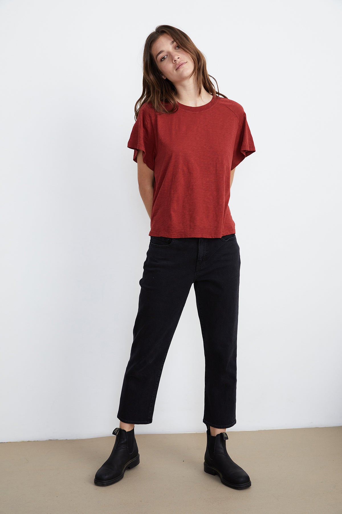 SUNNI CREW NECK TEE - Velvet Staging 2.0-26916365435076