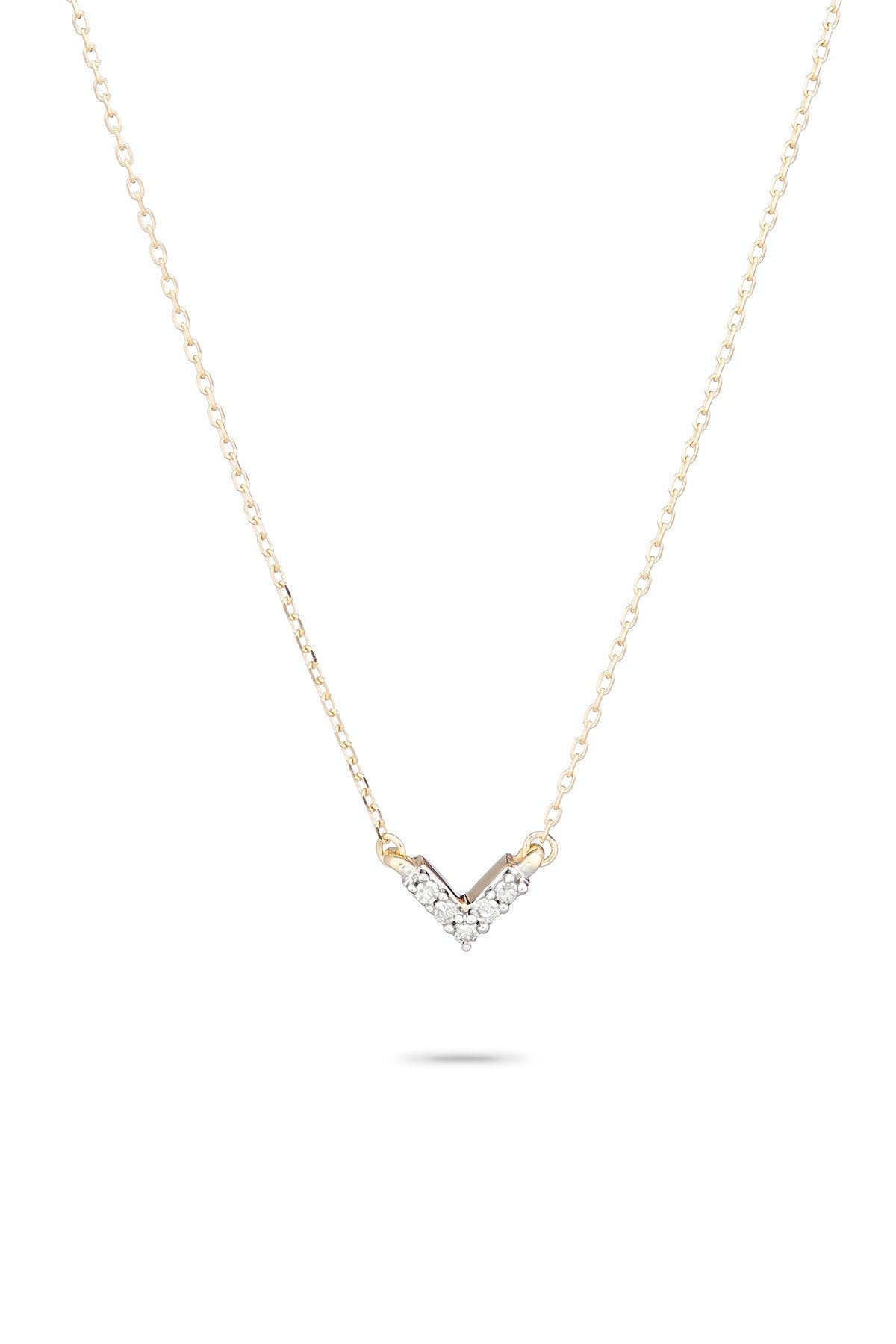 SUPER TINY PAVÉ V NECKLACE by ADINA REYTER - Velvet Staging 2.0-26916364615876