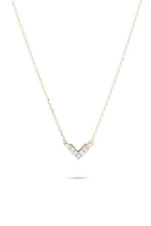 SUPER TINY PAVÉ V NECKLACE by ADINA REYTER - Velvet Staging 2.0