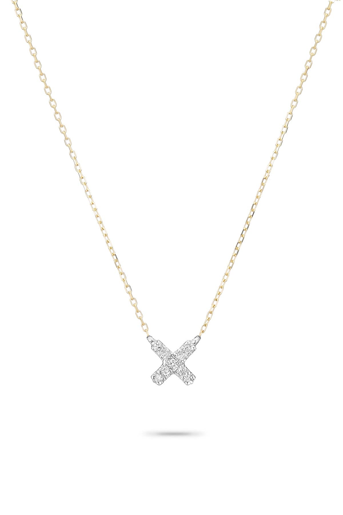 SUPER TINY PAVÉ X NECKLACE by ADINA REYTER Velvet by Graham & Spencer
