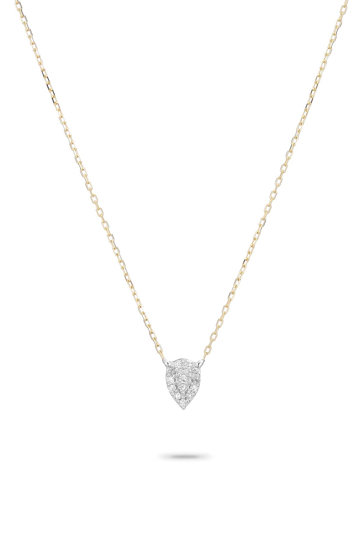 SUPER TINY SOLID PAVÉ TEARDROP NECKLACE by ADINA REYTER Velvet by Graham & Spencer