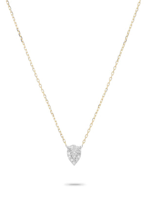 SUPER TINY SOLID PAVÉ TEARDROP NECKLACE by ADINA REYTER Velvet by Graham & Spencer