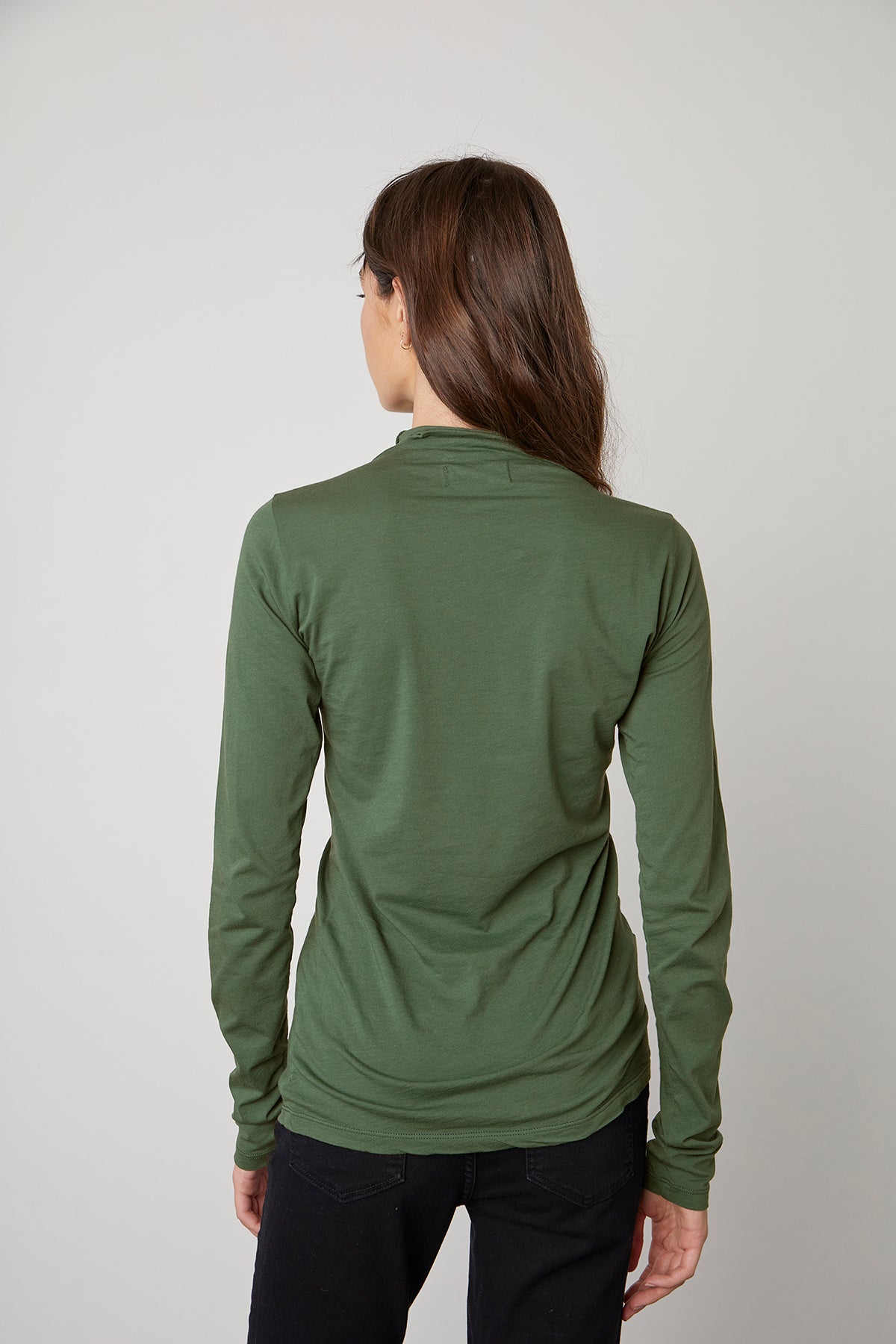 TALISIA GAUZY WHISPER FITTED MOCK NECK TEE - Velvet Staging 2.0